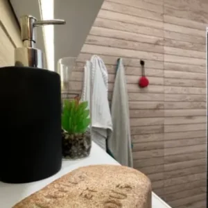 douche à l'italienne avec niche et bandeau led Foucher Solution Confort à Arras